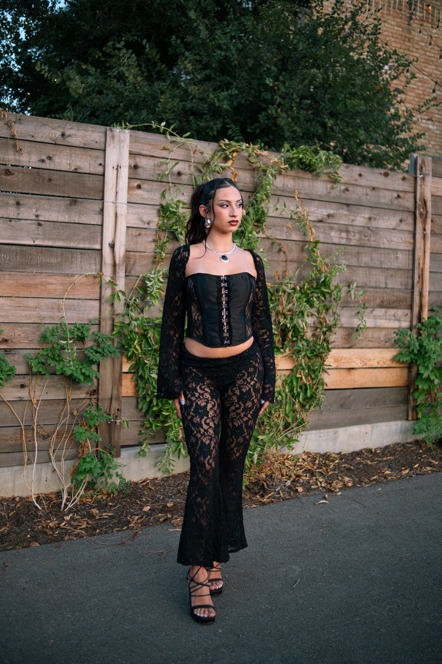 Black Magic Lace Pants