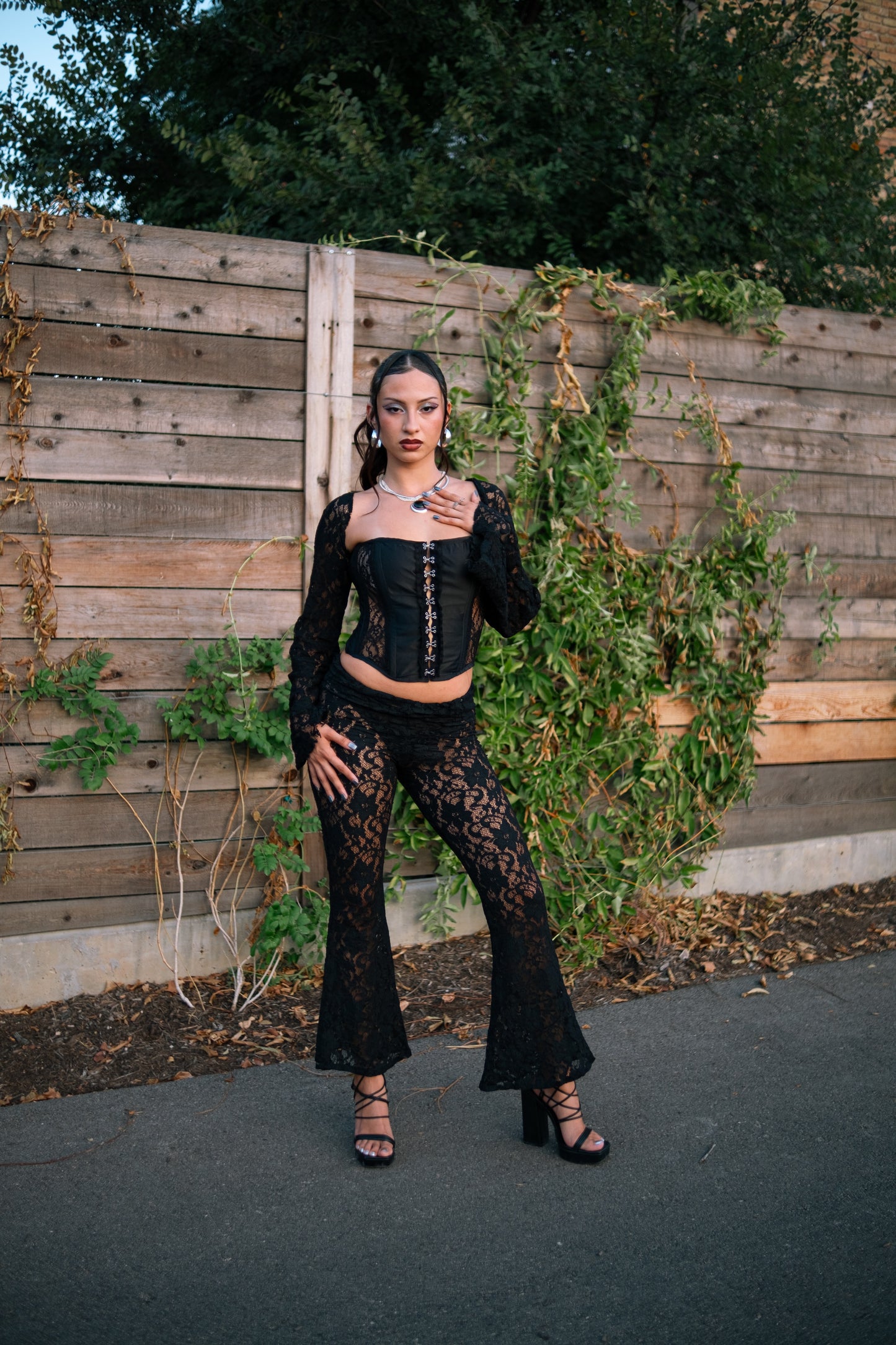 Black Magic Lace Pants