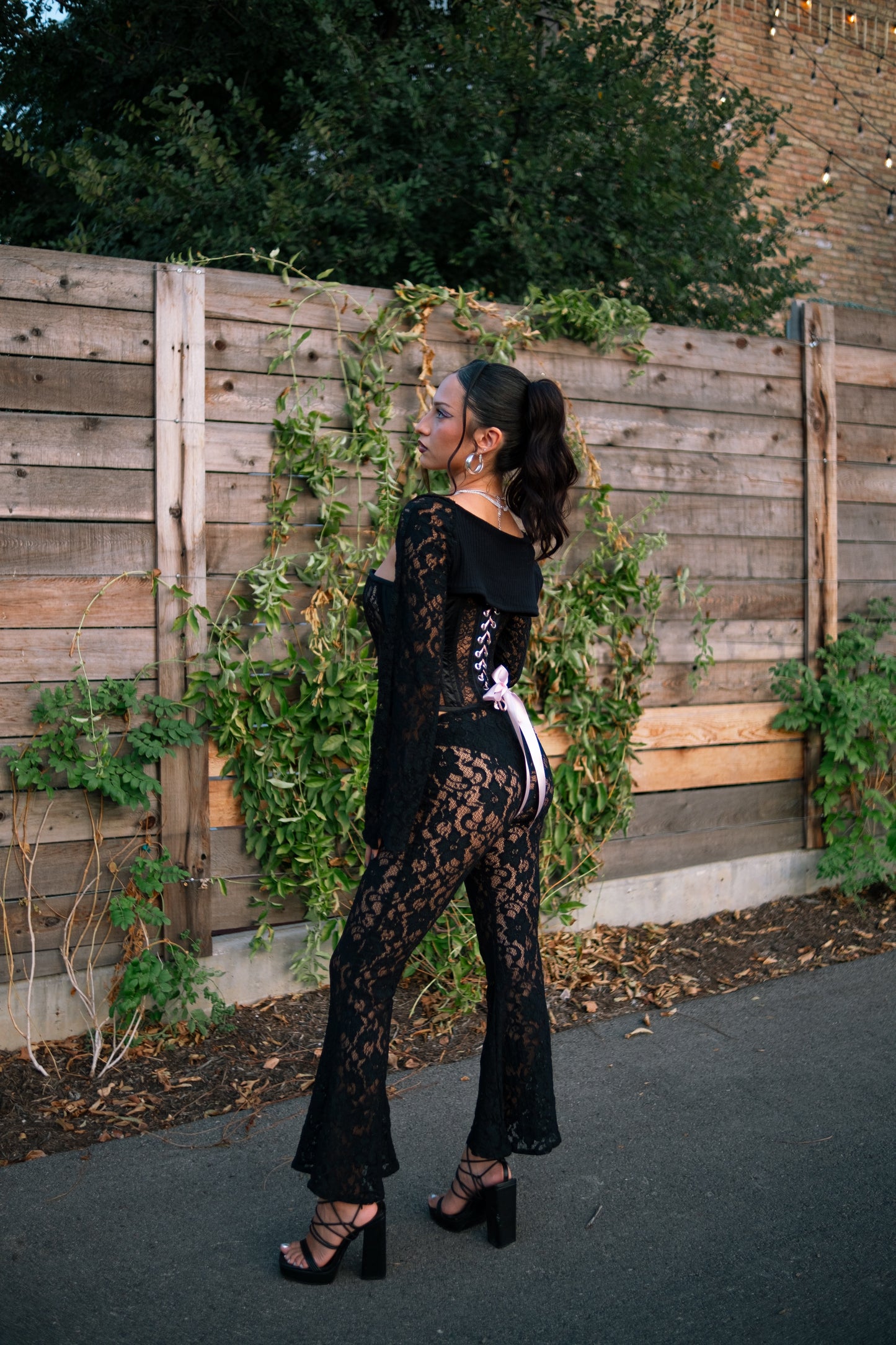 Black Magic Lace Pants